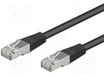 Кабел SF/UTP5-CCA-015BK  Patch cord; SF/UTP; 5e; многожичен; CCA; PVC; черен; 1,5m